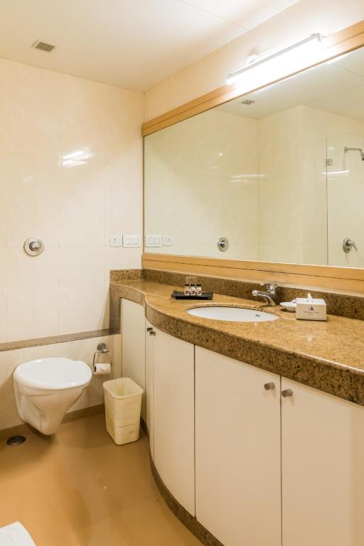 Bathroom with shower at Chances Resort 